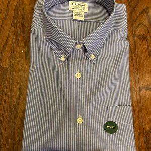 Men's Wrinkle-Free Pinpoint Oxford Cloth Shirt, Traditional Fit Stripe